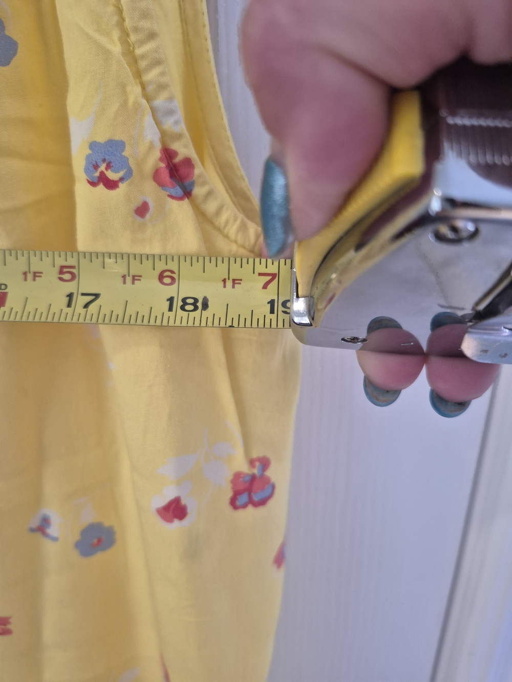 Denver Hayes Yellow Floral Sundress Oversized S - Picture 8 of 8
